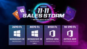 11.11 Sales Storm: nagyon jó áron lehet most Windows 10-et és Office-t venni