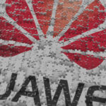 HUAWEI logo composing with puzzle pieces, editorial 3D rendering